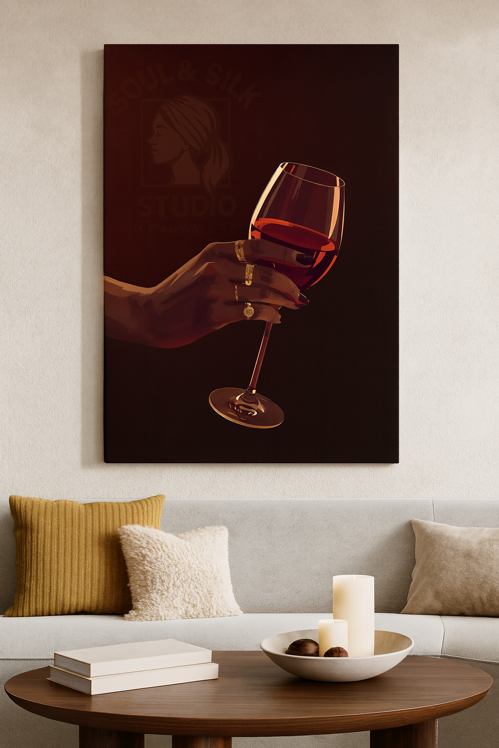 Silk & Wine- Digital Wall Art