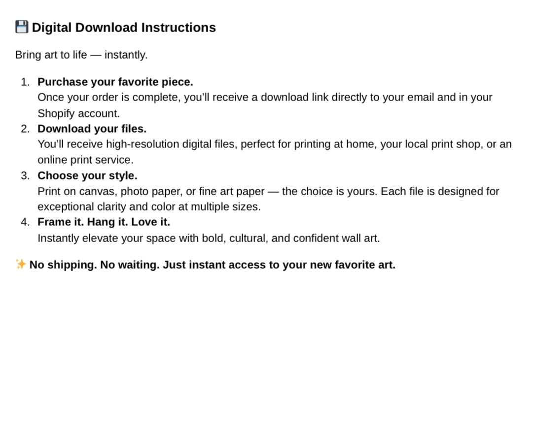 "Crowned in Color" – Digital Wall Art Print