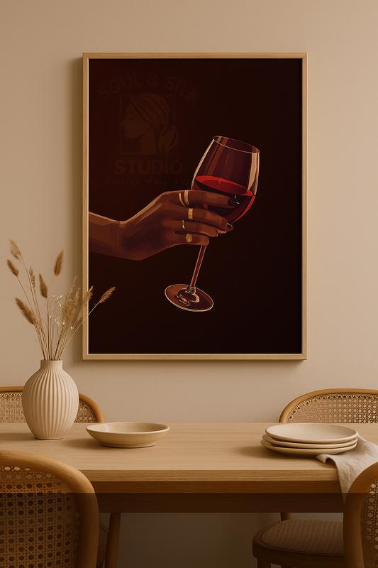 Silk & Wine- Digital Wall Art