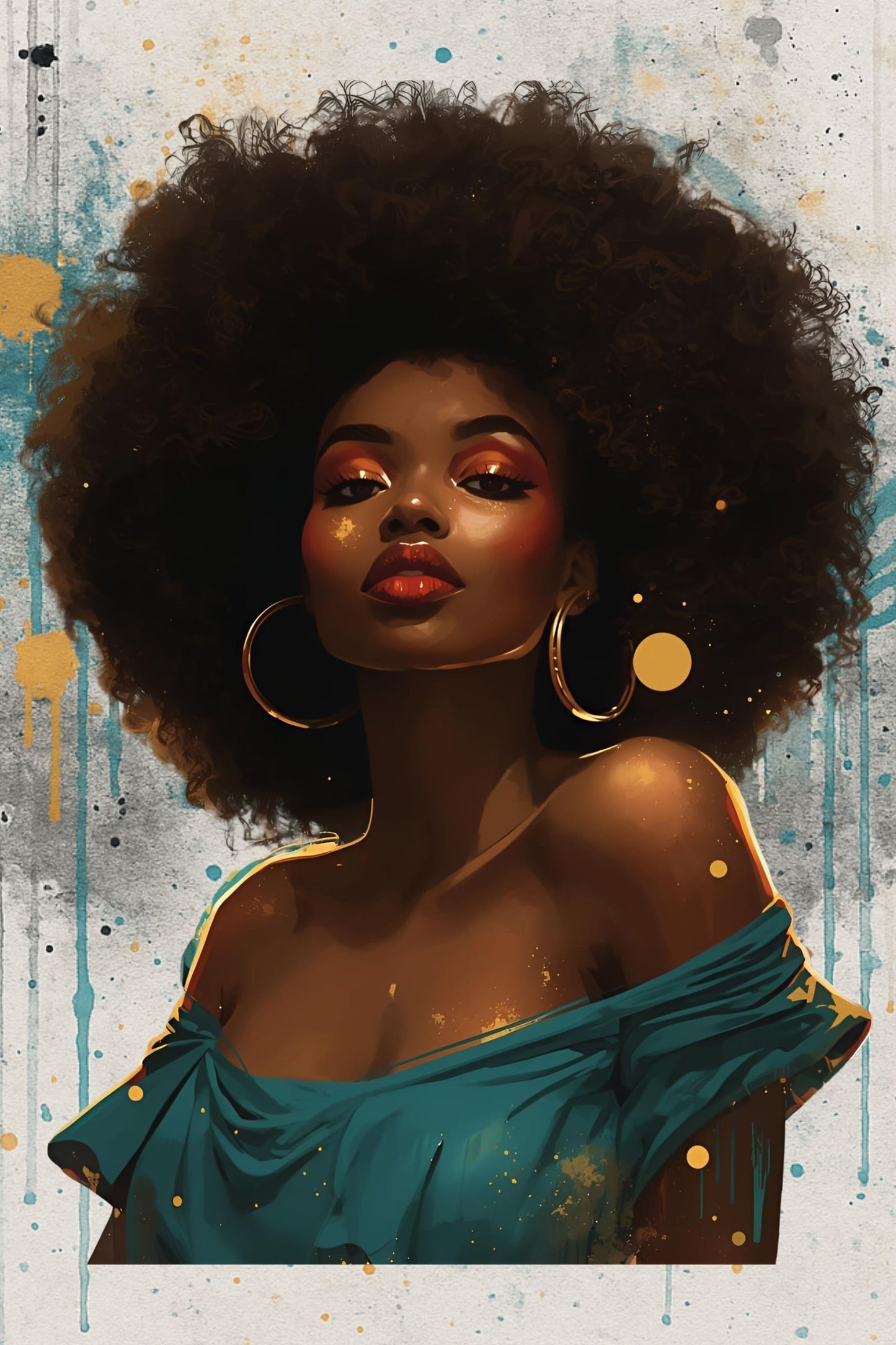 "Crowned in Color" – Digital Wall Art Print